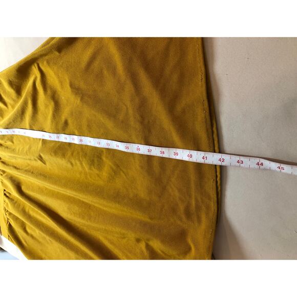 Roolee Dress Women Large Yellow Lace Sleeve Midi Modest Boho Casual Lined - Picture 12 of 12